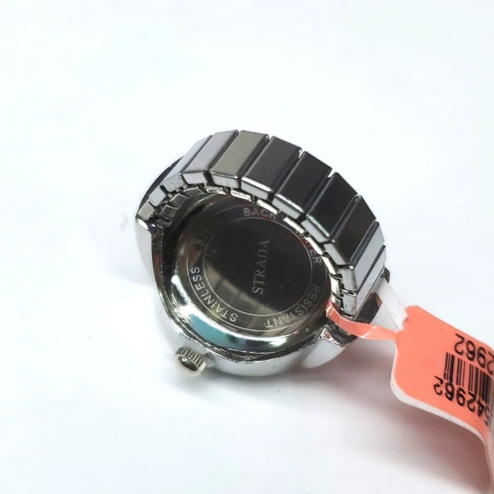 Strada Austrian Crystal Japanese Movement Leopard Ring Watch Stainless Steel
